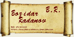 Božidar Radanov vizit kartica